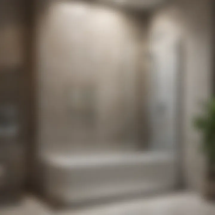 Sleek Glass Shower Enclosure Contemporary shower design with glass enclosure