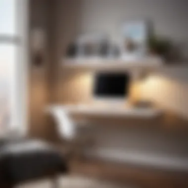 Sleek Wall-Mounted Desk Solution Small Bedroom with Wall-Mounted Desk