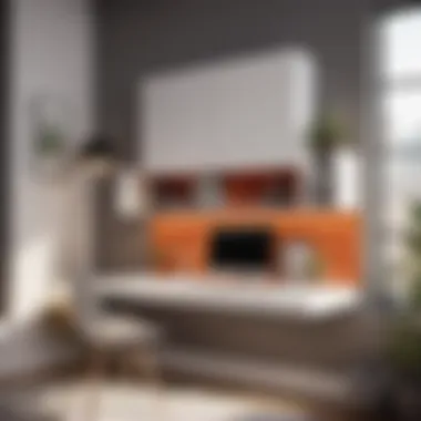 Space-Saving Wall Mounted Desk Design