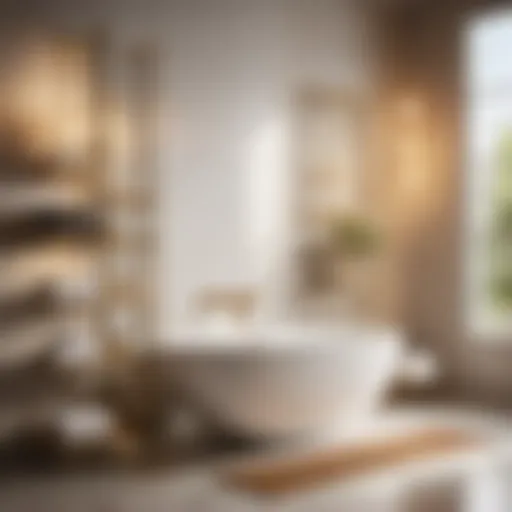 Elegant Bathroom Floor Rack in Modern Setting