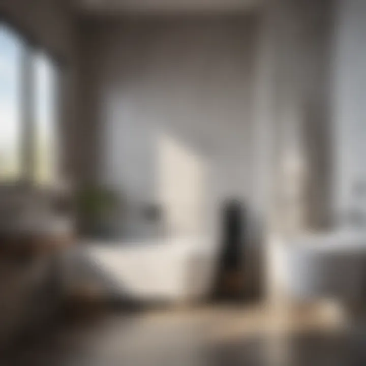 Compact and stylish heater enhancing bathroom ambiance