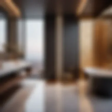 Customizable Modern Bathroom Floor Divider