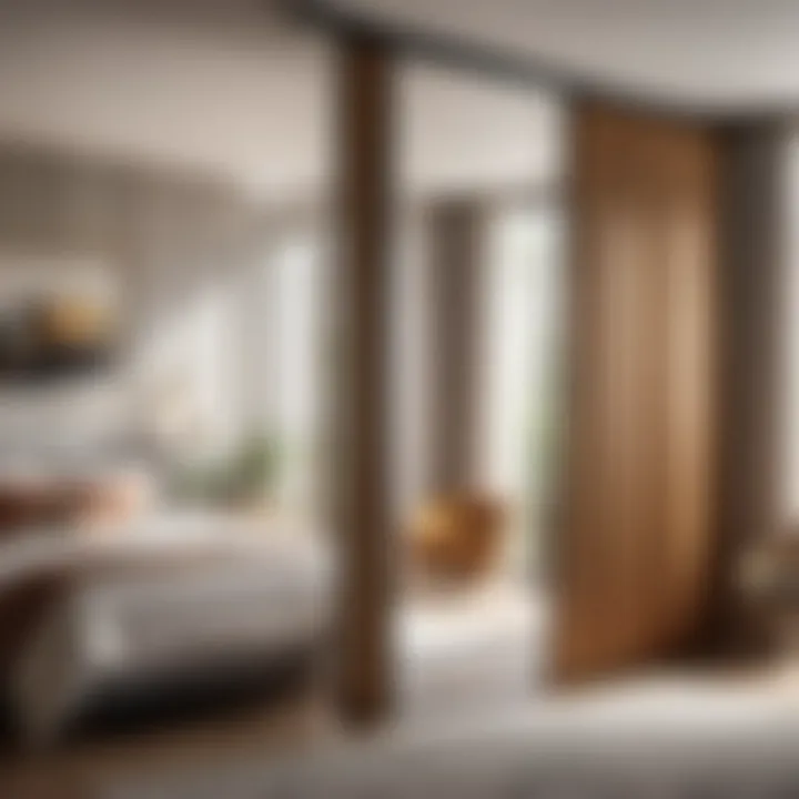 Versatile Sliding Doors as Bedroom Separator Versatile sliding doors as bedroom separator