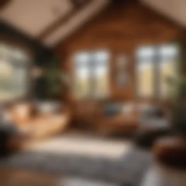 Innovative Three Bedroom Tiny House Plan with Modular Living Room Furniture