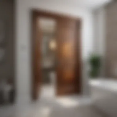Installation Techniques for Pocket Doors in Bathrooms Illustration of pocket door installation in a bathroom