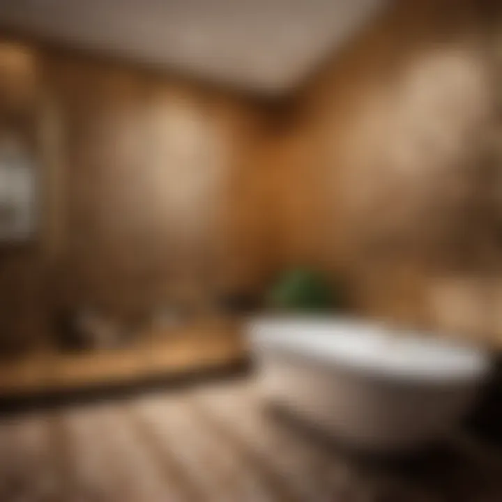 Luxurious Linoleum Tile Accent Wall