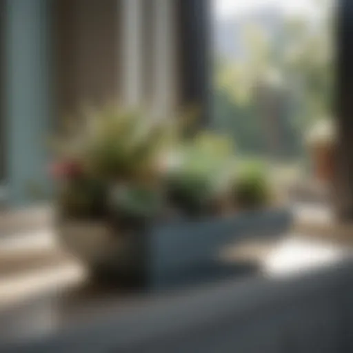 Succulent Serenity Elegantly Displayed Succulents on Bathroom Window Sill