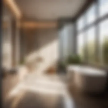 Natural Light Ambiance Contemporary wet room bathroom with natural light