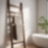 Elegance in Simplicity: Wooden Ladder Towel Hanger Innovative wooden ladder towel hanger