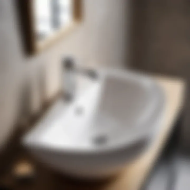 Professional installation of free-standing sink in bathroom