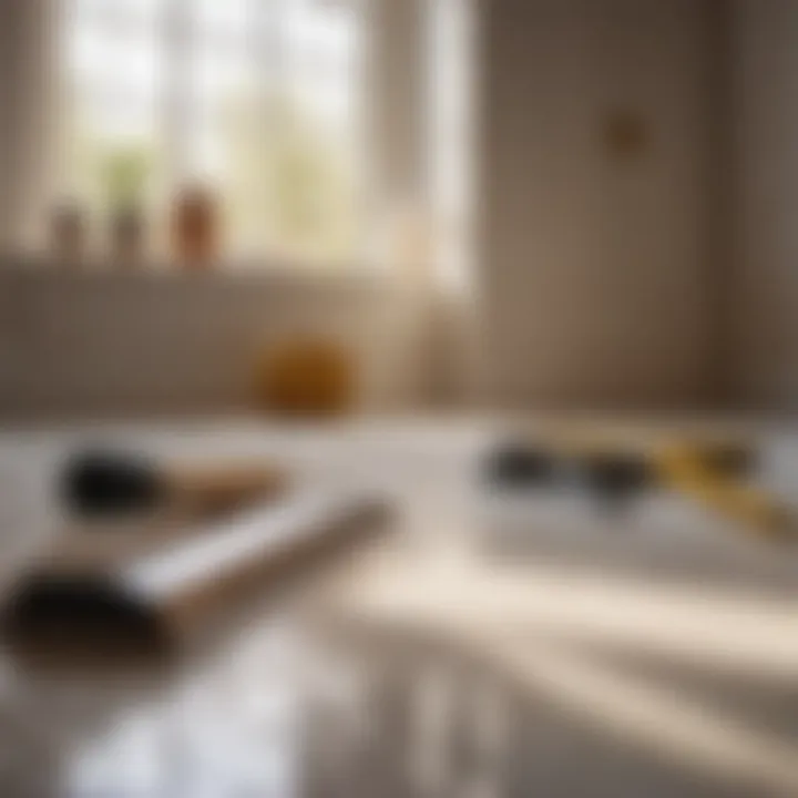 Installation tools for linoleum flooring