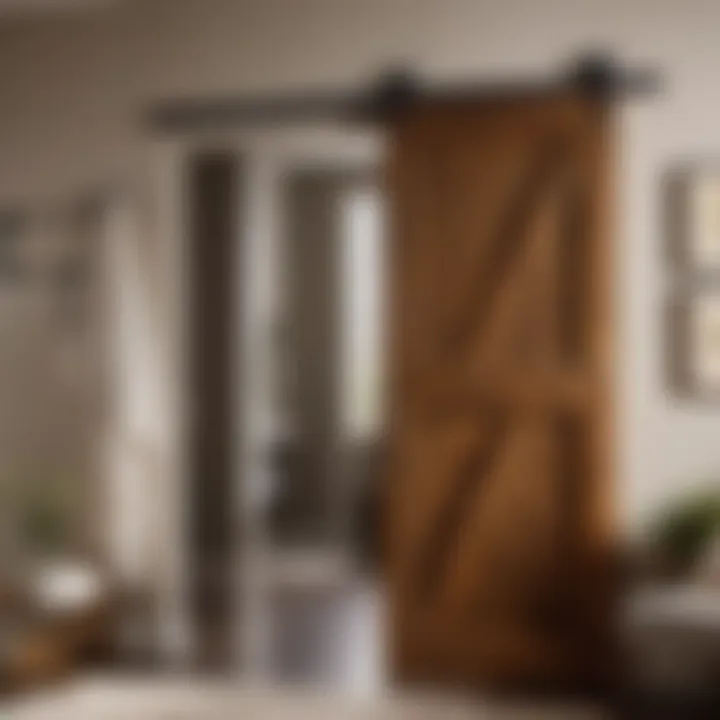 Installing the barn door hardware
