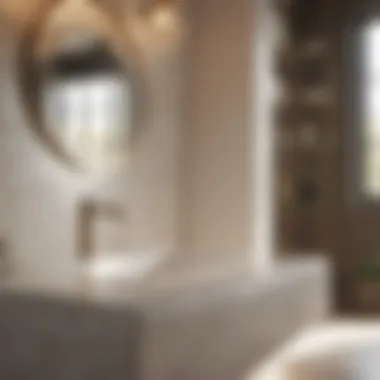 Professional installing bathroom countertop