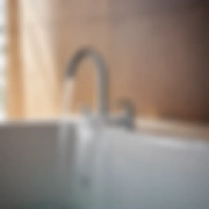Sleek bathtub faucet design