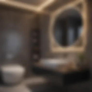 Stylish bathroom with innovative LED lighting design