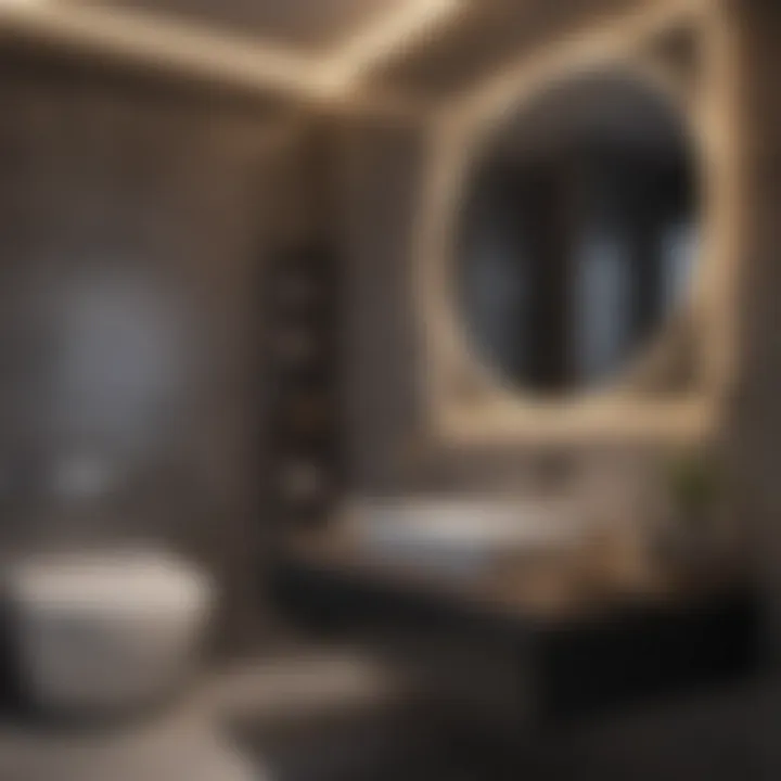 Stylish bathroom with innovative LED lighting design