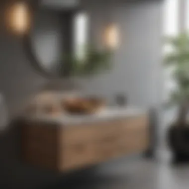 A stylish integrated sink bathroom vanity showcasing modern design