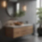 Modern Integrated Sink Vanity A stylish integrated sink bathroom vanity showcasing modern design