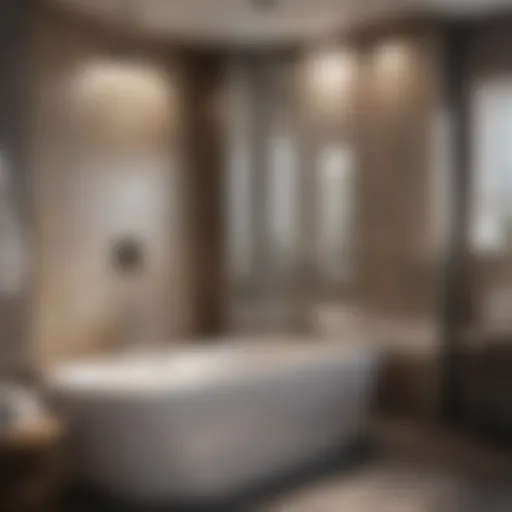 Elegant Dual Bathtub and Shower Combination Elegant dual bathtub and shower combination featuring sleek design