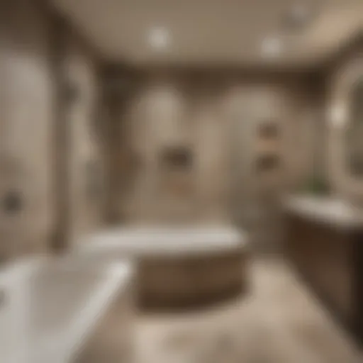 Elegant small bathroom design featuring a jacuzzi tub and shower
