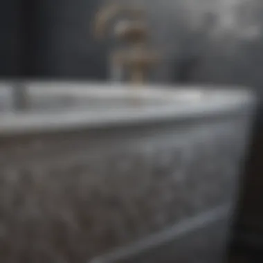 Artistry in Galvanised Tub Design Close-up of intricate detailing on a galvanised bath tub