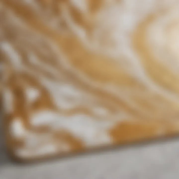 Detailed Craftsmanship - Marble Bath Mat Design Close-up of Intricate Marble Pattern on Bath Mat