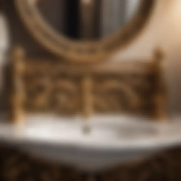 Intricate Scrollwork on Modern Victorian Vanity Intricate Scrollwork on Modern Victorian Vanity