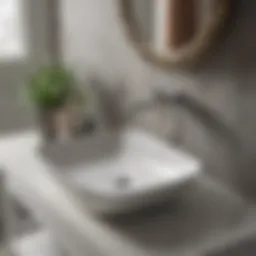 Modern bathroom sink with pop-up stopper