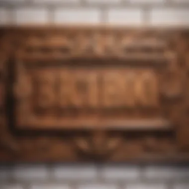 Intricately Carved Wooden Bathroom Sign