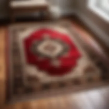 Intricately Woven Persian Rug in Earth Tones