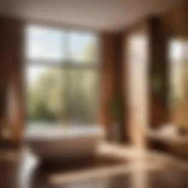 An abstract visualization of the psychological connection between an open door and a relaxing bath