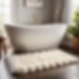Luxurious Fluffy Bathroom Rug Set in Ivory Elegance