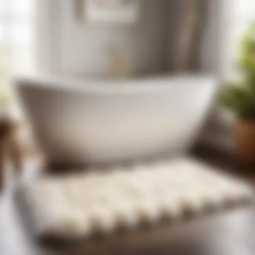Luxurious Fluffy Bathroom Rug Set in Ivory Elegance
