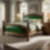 Intricate John Deere bed frame with signature green hue