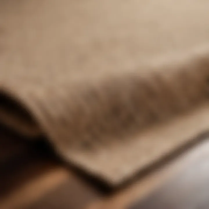 Natural Fiber Jute Rug Close-Up