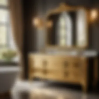 Opulence Defined: Kallista Vanity Set in Luxurious Gold Finish Kallista Vanity Set in Opulent Gold Finish