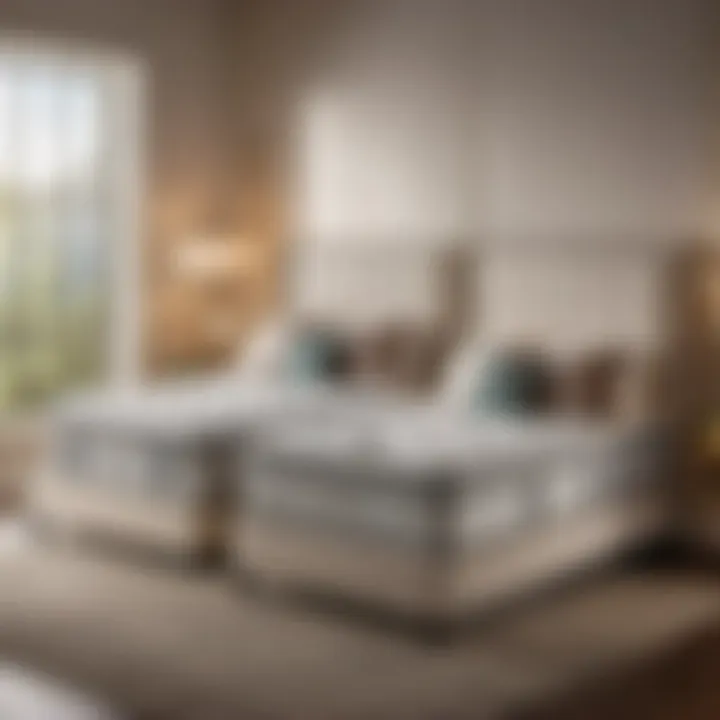 Illustration showcasing the comfort levels of a king-sized mattress compared to two separate twin beds