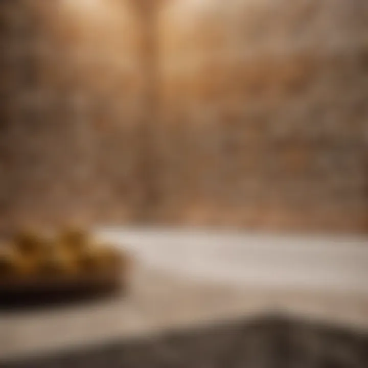 Artistic Tile Patterns Installation Detailed view of intricate tile patterns being laid in a bathroom