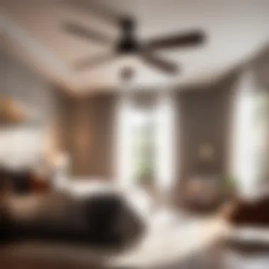Optimal Airflow for Generous Bedroom Space Large Ceiling Fan in Spacious Bedroom