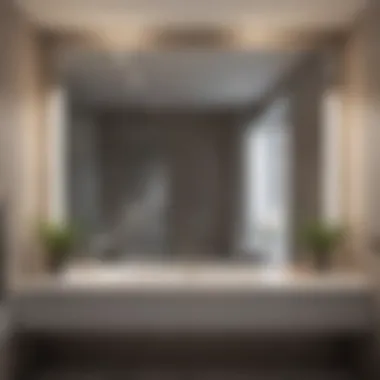 Serene bathroom atmosphere enhanced by strategically placed large mirror