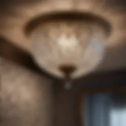 Elegant bathroom light fixture showcasing intricate design details