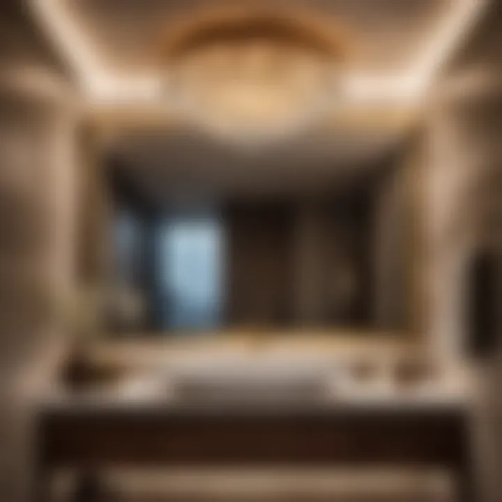 Luxurious bathroom light fixture exuding opulence and sophistication