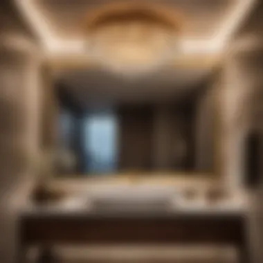 Opulent Sophistication Luxurious bathroom light fixture exuding opulence and sophistication
