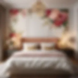 Elegant Bedroom Set with Floral Motif