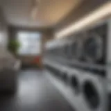 A modern self-service laundromat on the Upper West Side showcasing sleek machines