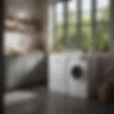 Mobile laundry tub showcasing versatility in a modern laundry room