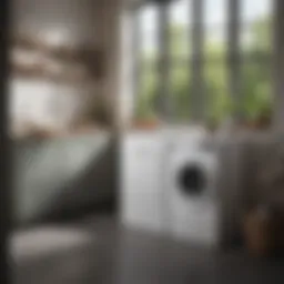 Mobile laundry tub showcasing versatility in a modern laundry room