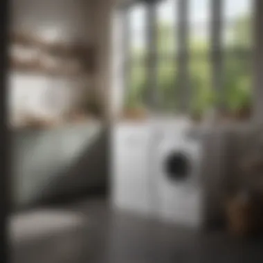 Versatile Laundry Tub in a Contemporary Setting Mobile laundry tub showcasing versatility in a modern laundry room