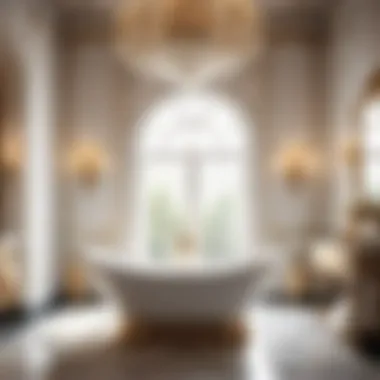 French Bathtub Surrounded by Lavish Décor