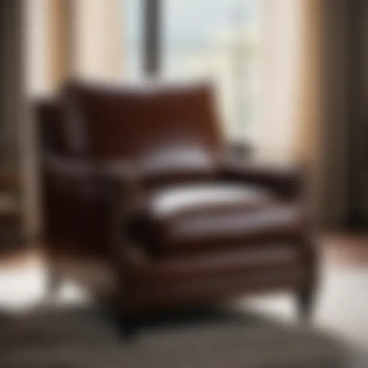 Leather Upholstered Ranch Chair